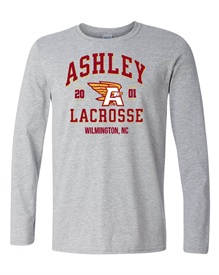 Ashley Lacrosse Grey Long Sleeved Soft Cotton T-Shirt - Orders due  Thursday, February 29, 2024